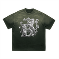 Bomura Inferno Lion Emblem Washed Monogram Tee