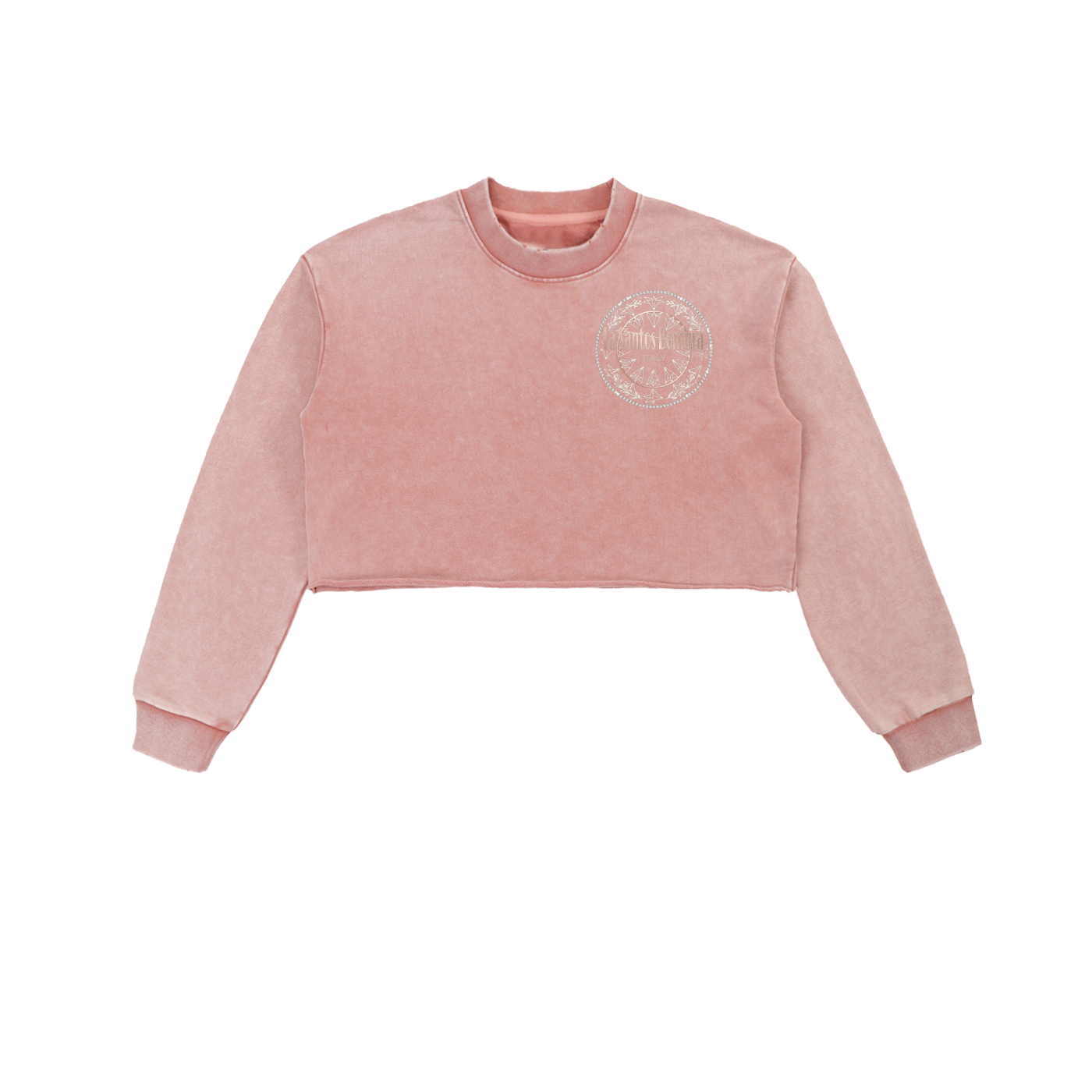Cristallo Crest Crop Washed Sweatshirt