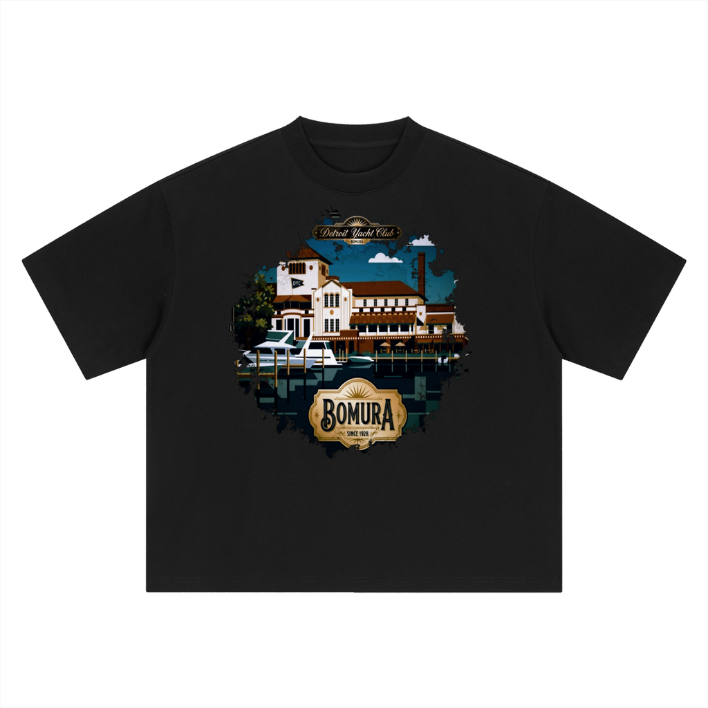 Detroit Yacht Club 1928 Oversized Tee by Bomura