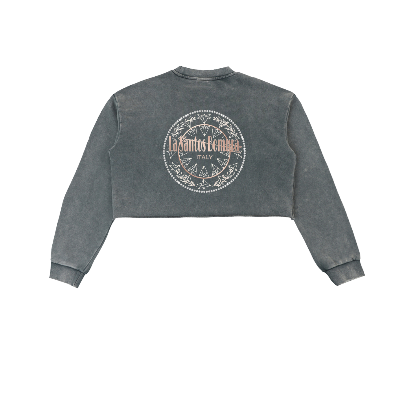 Cristallo Crest Crop Washed Sweatshirt