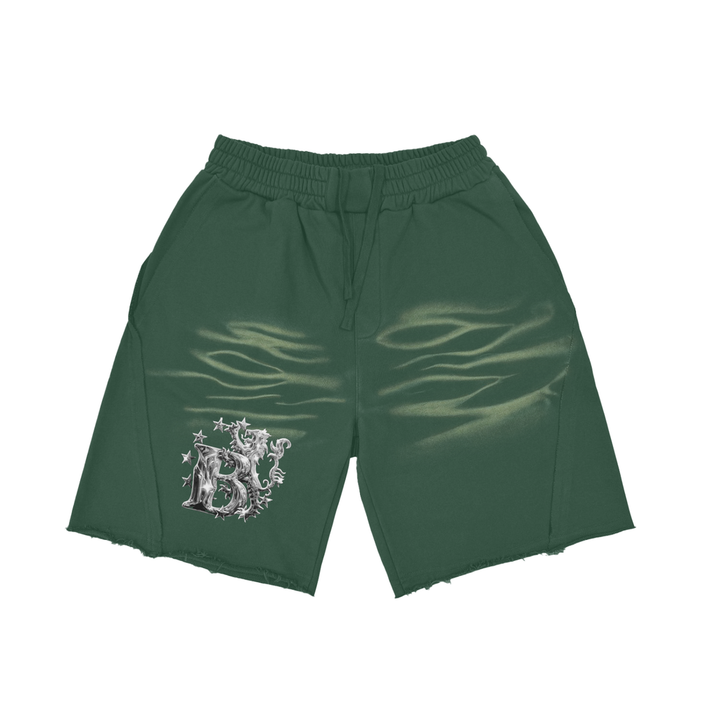 Vintage Washed Tiger Stripes Short Pants