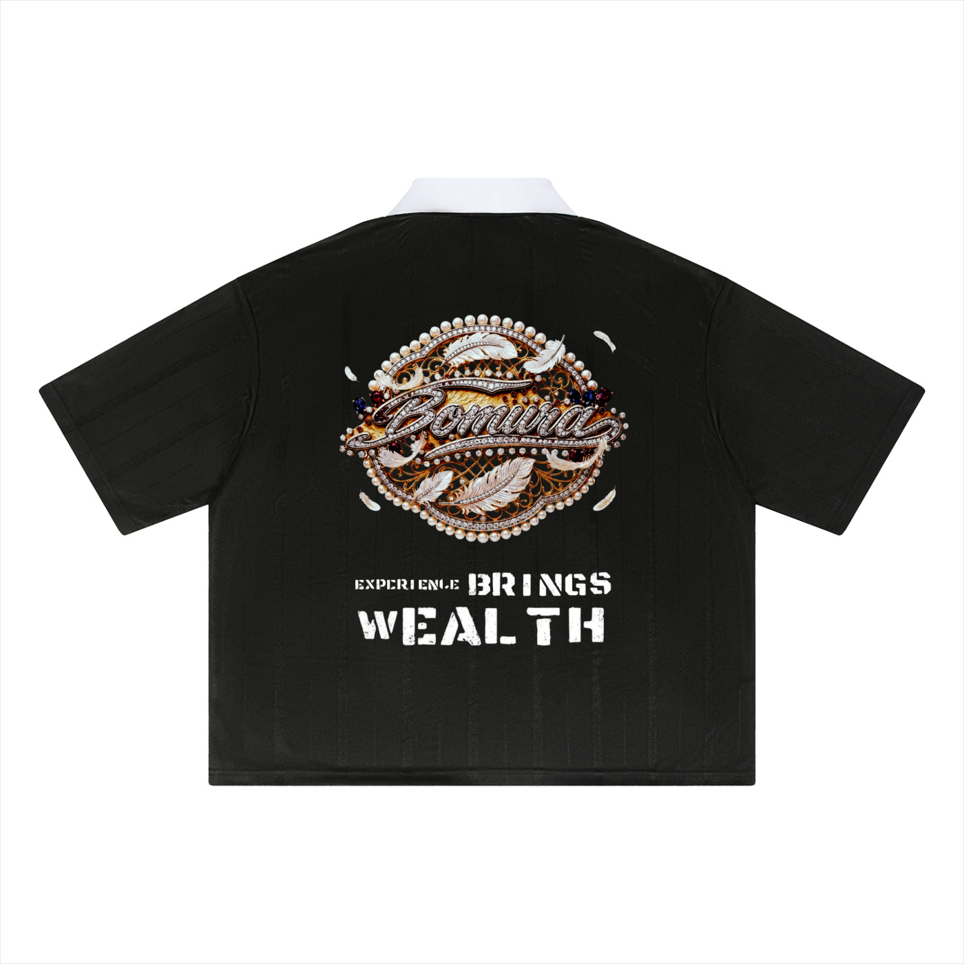 Bomura Medallion "Calcio" Striped Boxy Jersey