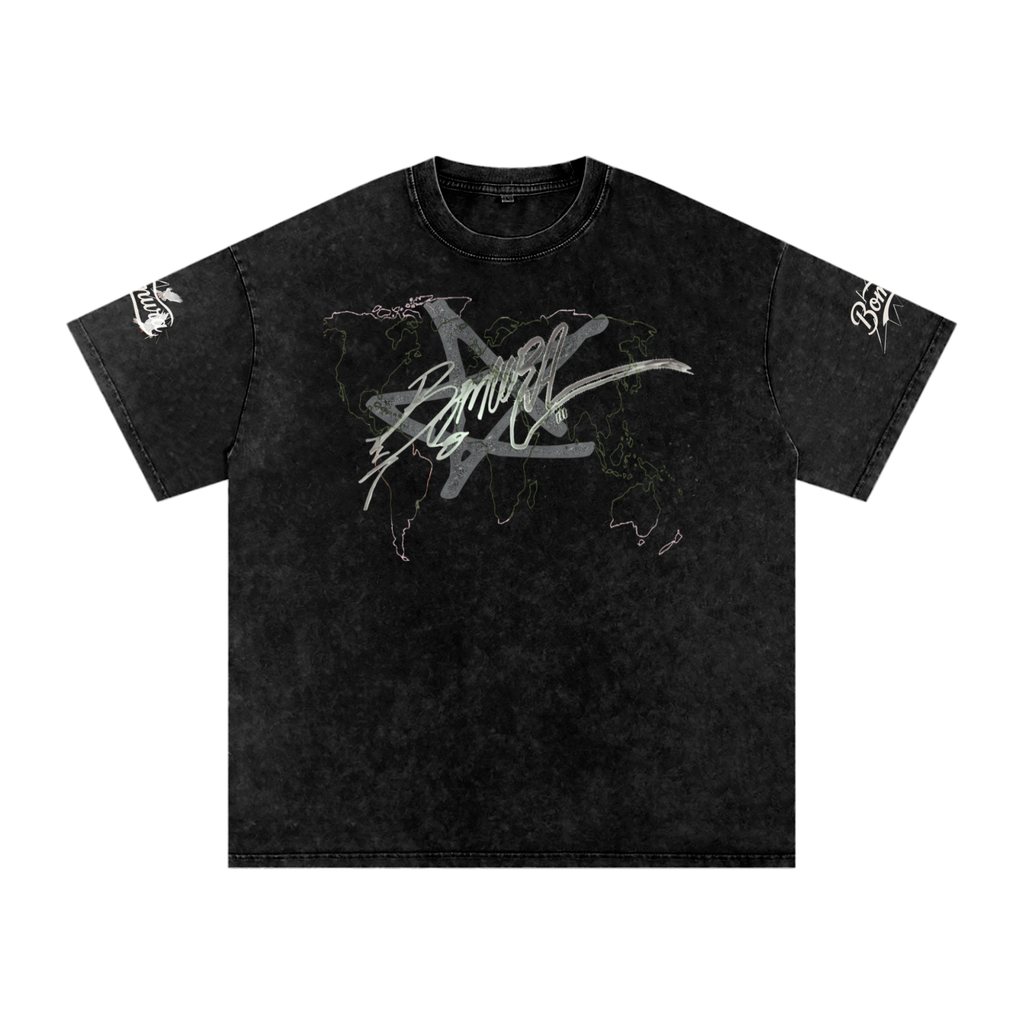 Bomura Logo Script Oversized Cotton T-Shirt