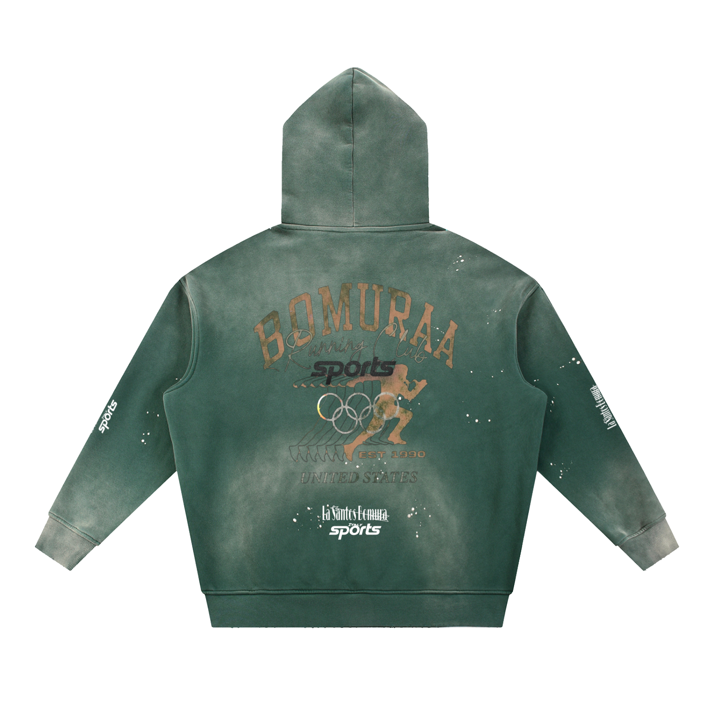 Bomuraa Athletic Vintage Detroit Fleece Hoodie