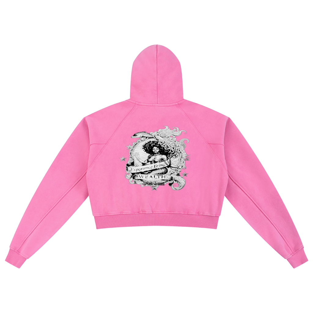 Snow Washed Cropped Hoodie