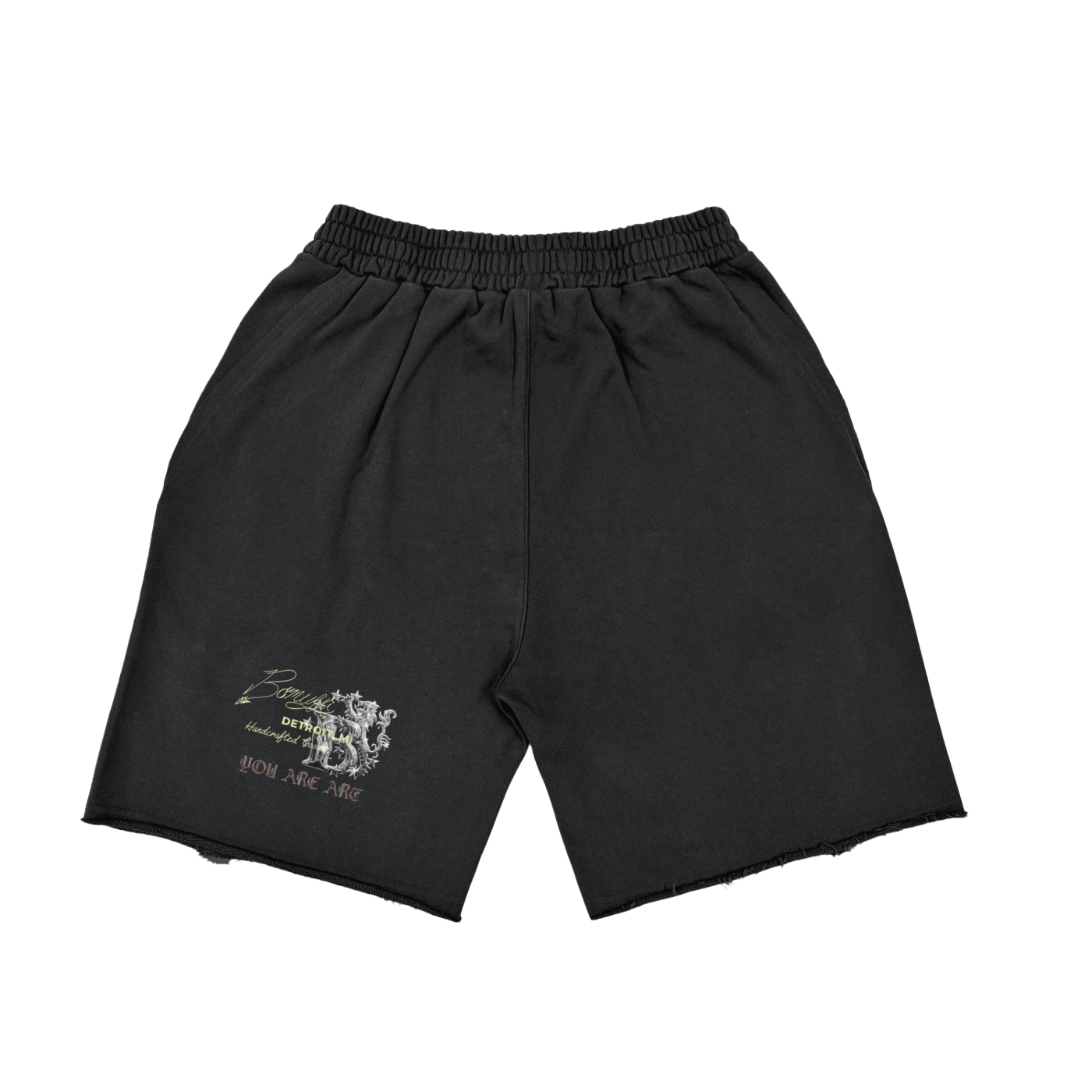 Vintage Washed Tiger Stripes Short Pants
