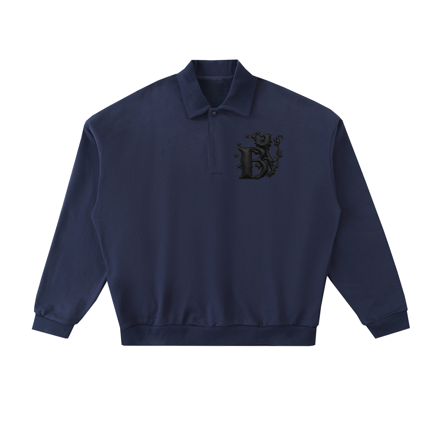 Bomura Noir Monogram Polo Sweatshirt