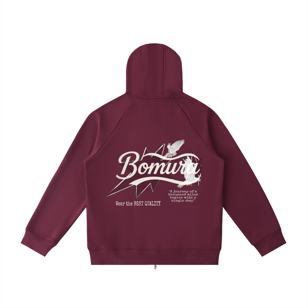 Bomura Collections '26 Heavyweight Vetto Sleeve Zip Hoodie