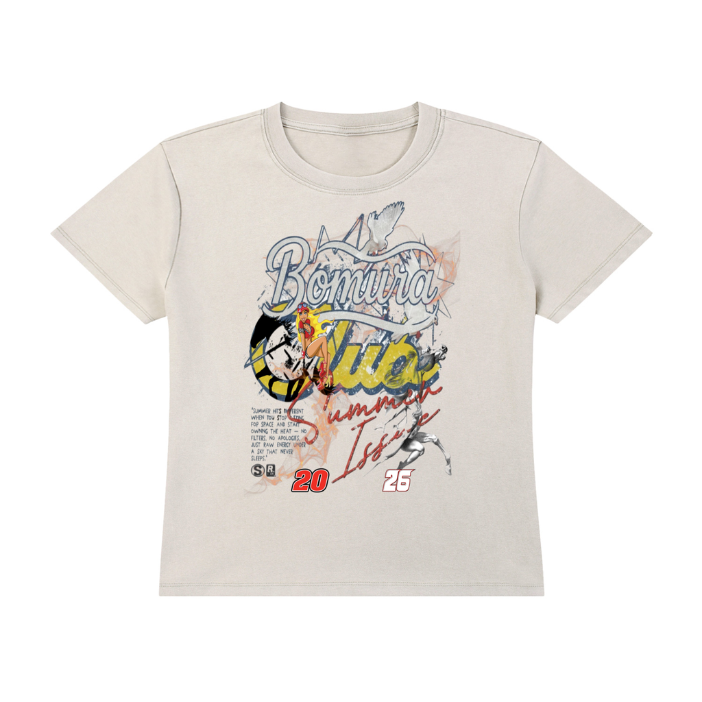 Bomura Collection '26 Summer Issues Vintage Wash Drop Shoulder T-shirt