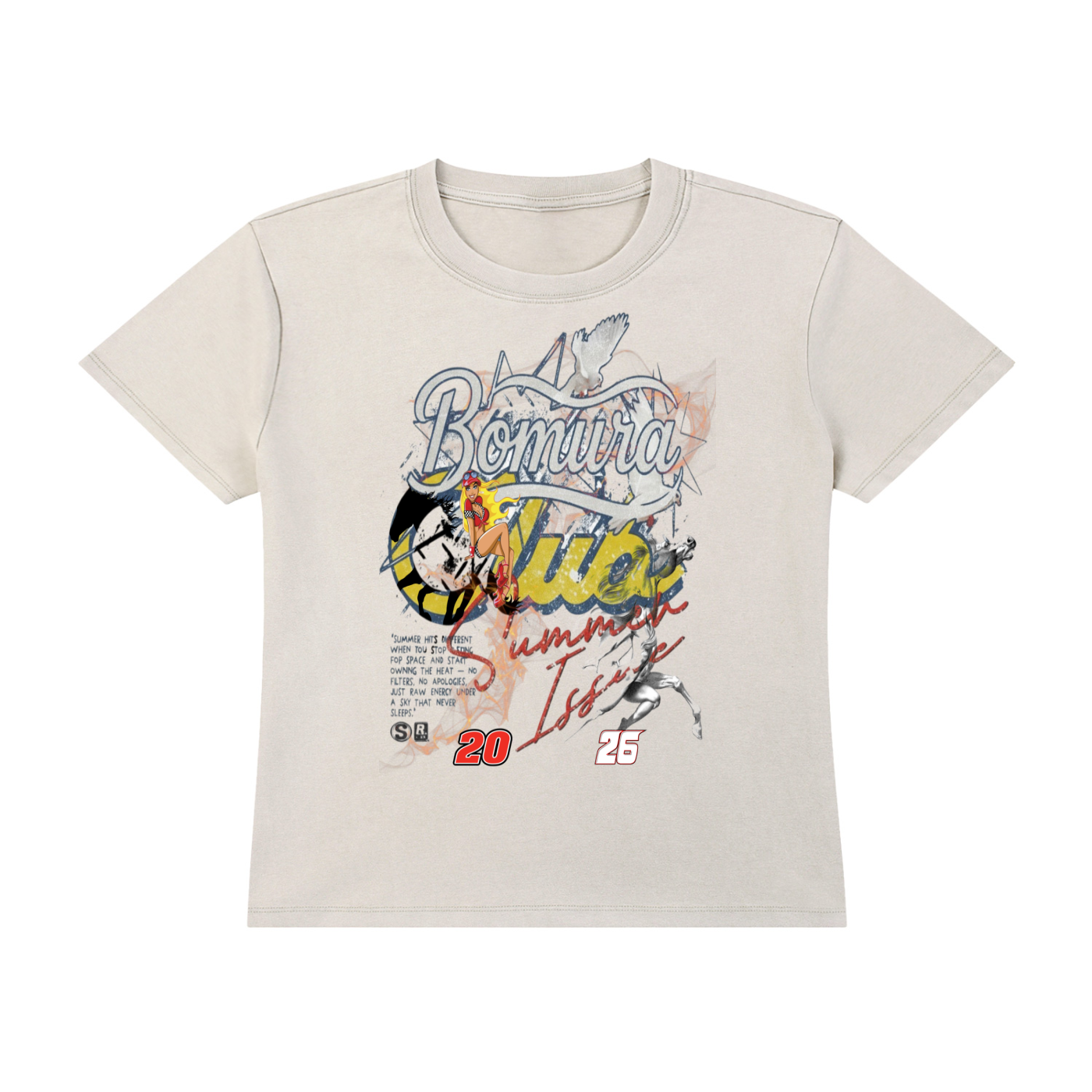Bomura Collection '26 Summer Issues Vintage Wash Drop Shoulder T-shirt