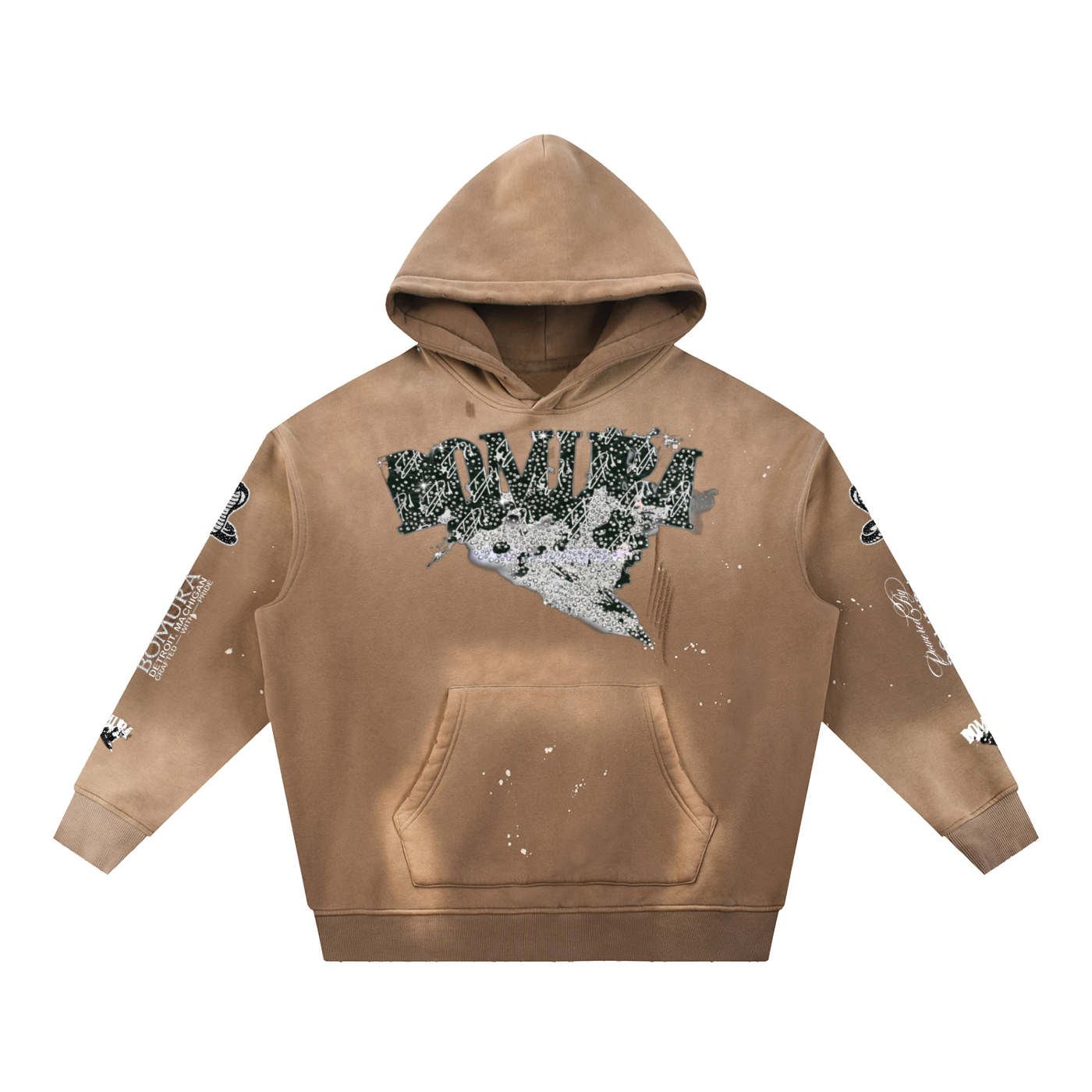 Bomura Vintage Via Vandetta Embellished Hoodie
