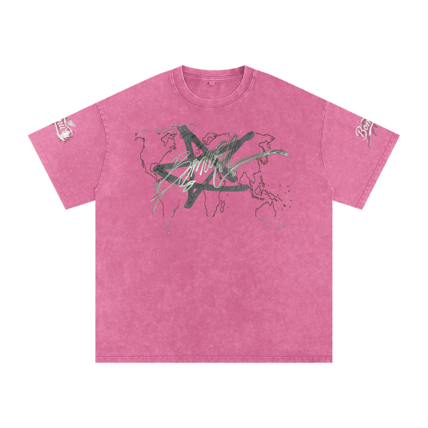 Bomura Logo Script Oversized Cotton T-Shirt