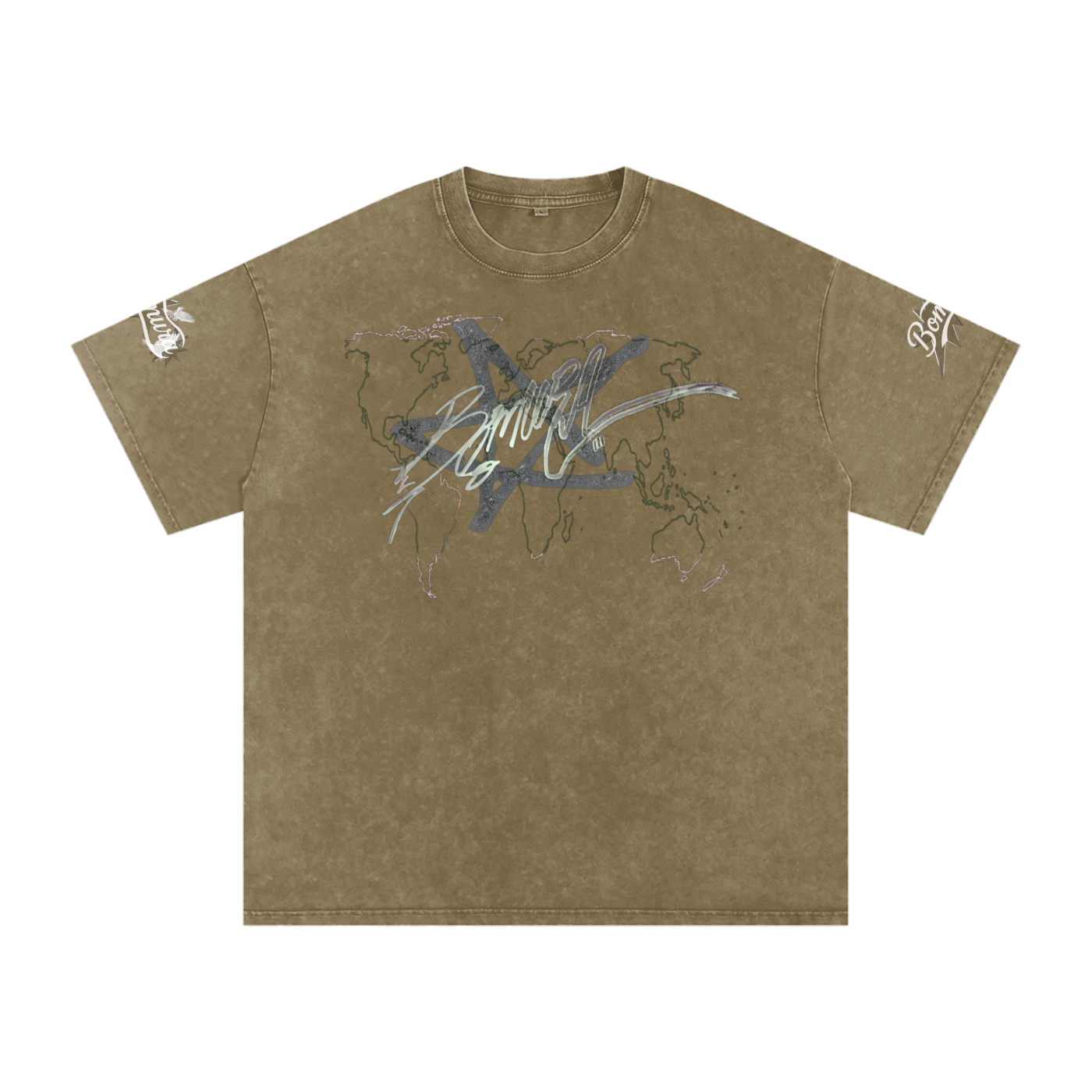 Bomura Logo Script Oversized Cotton T-Shirt