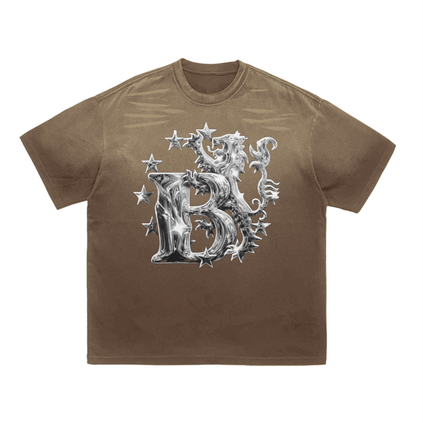 Bomura Inferno Lion Emblem Washed Monogram Tee