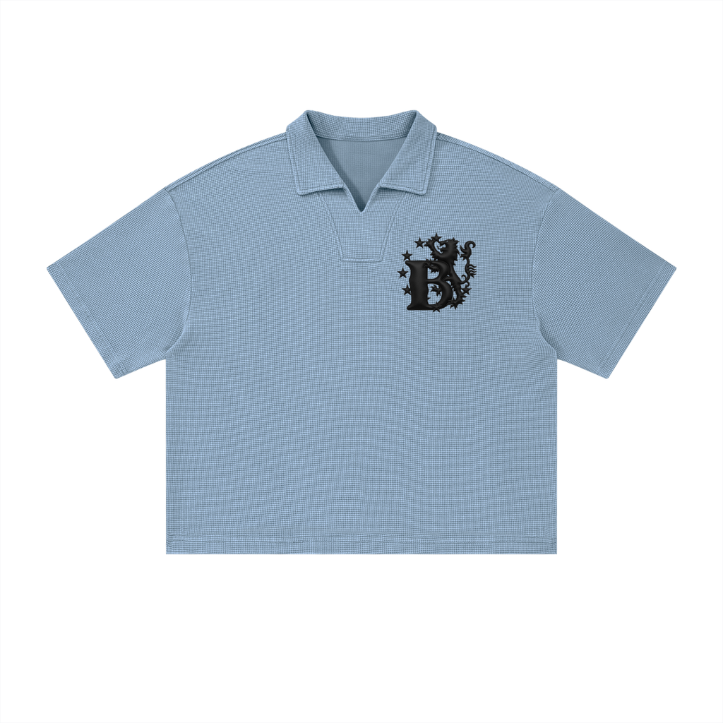 Bomura Heritage Waffle Boxy Polo