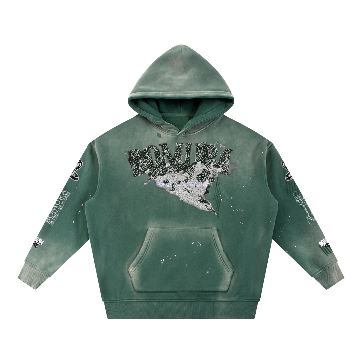 Bomura Vintage Via Vandetta Embellished Hoodie