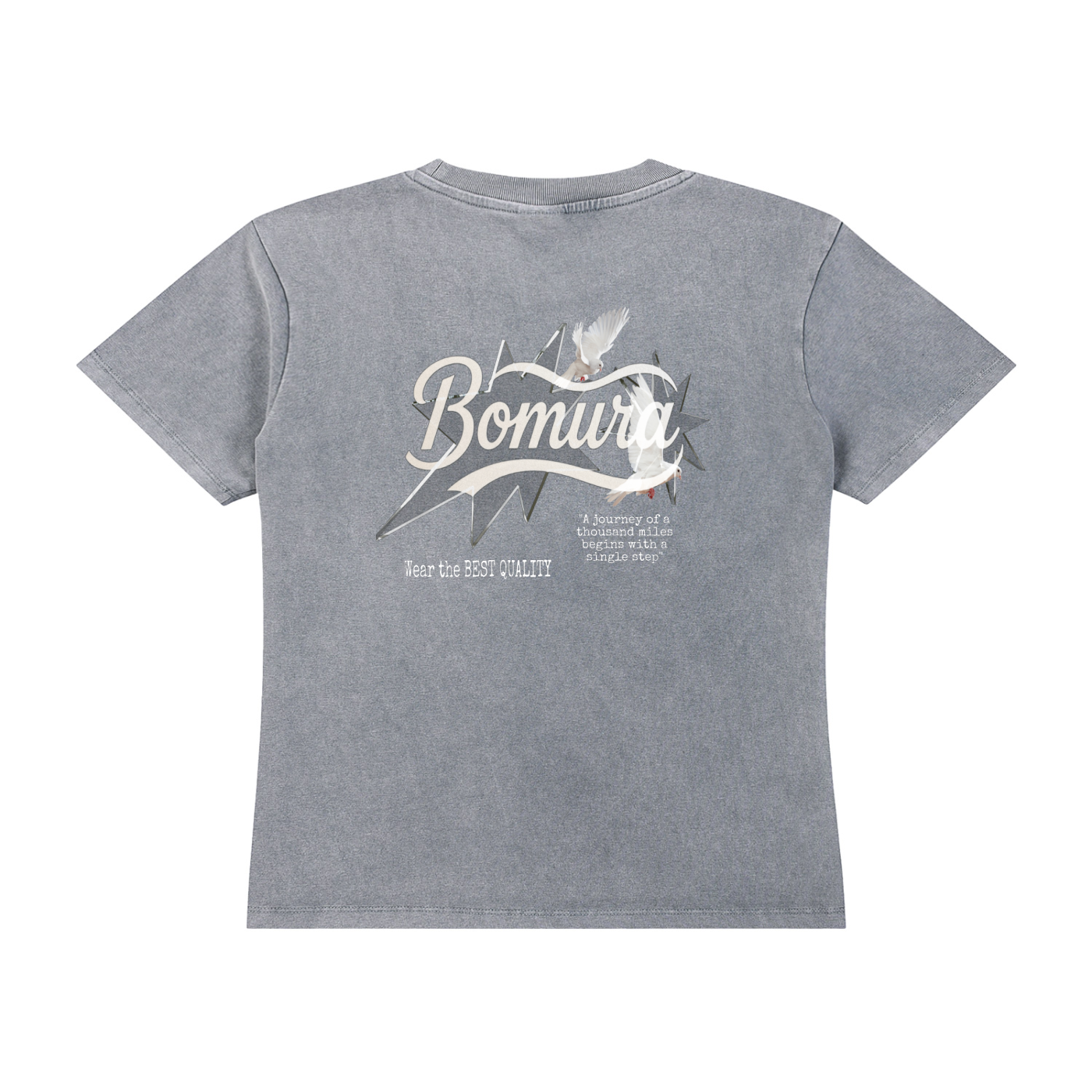 Bomura Collection '26 Summer Issues Vintage Wash Drop Shoulder T-shirt
