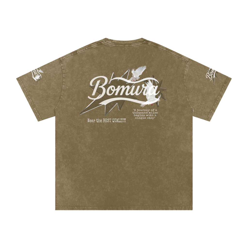 Bomura Logo Script Oversized Cotton T-Shirt