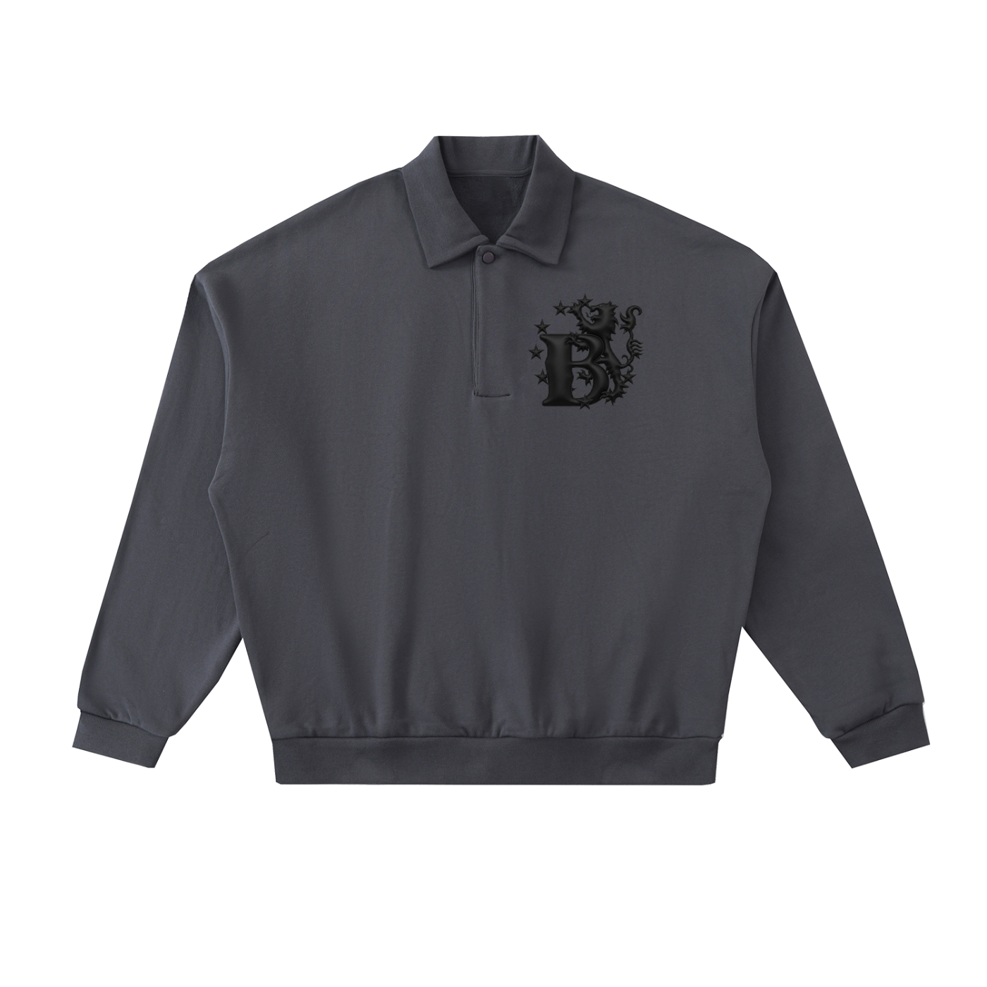 Bomura Noir Monogram Polo Sweatshirt