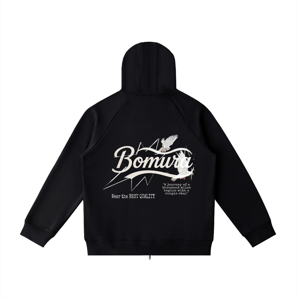 Bomura Collections '26 Heavyweight Vetto Sleeve Zip Hoodie