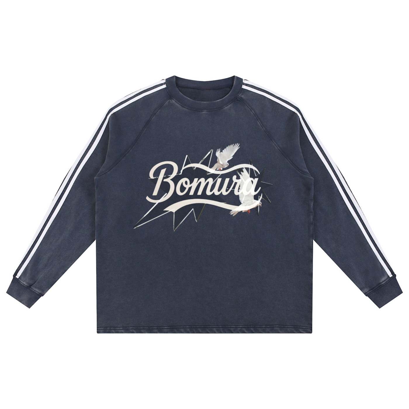LSB Bomura Snow Wash Tape Crewneck
