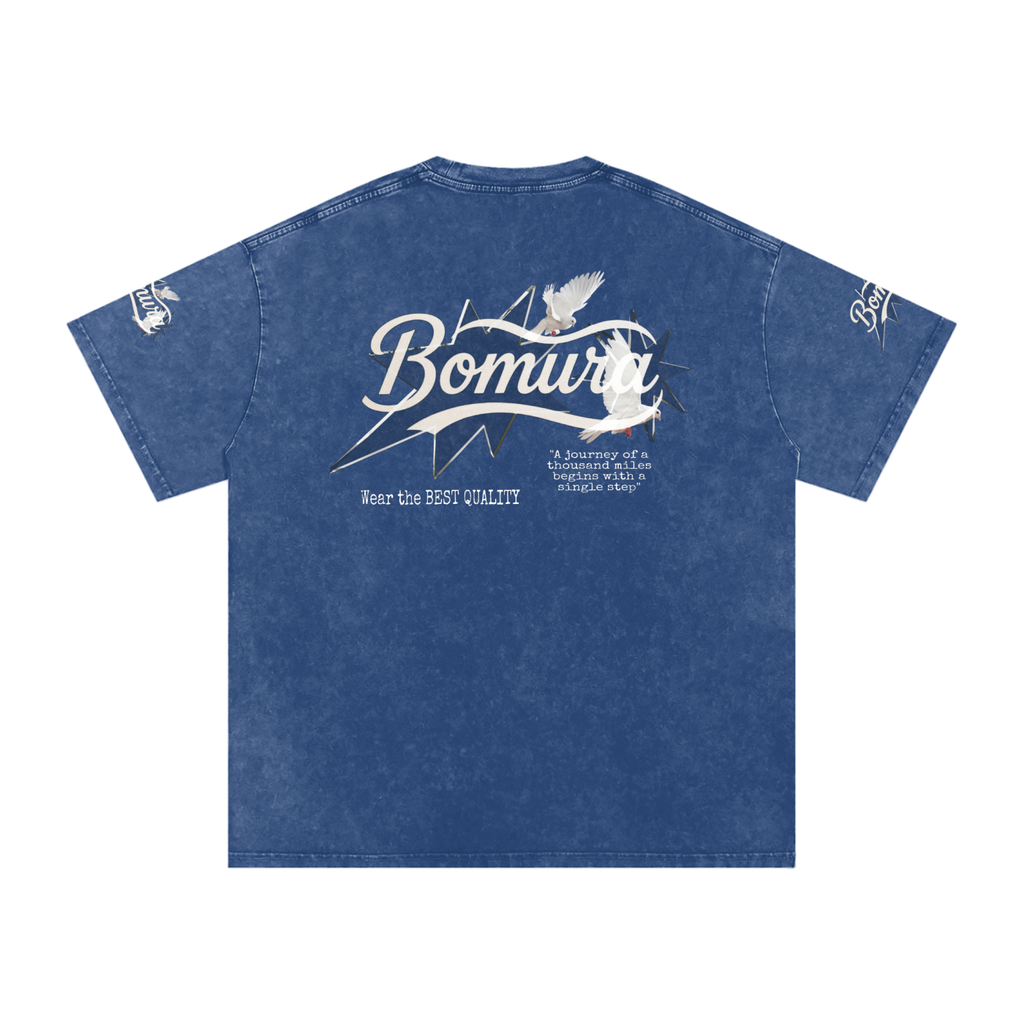 Bomura Logo Script Oversized Cotton T-Shirt