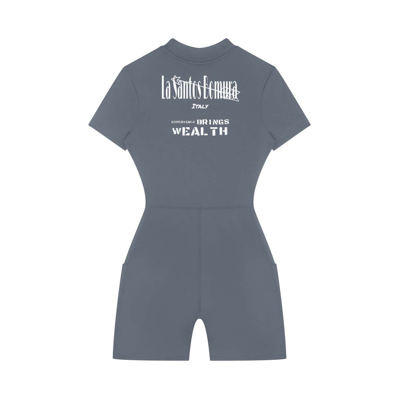 Women's Quarter-Zip Short Sleeve Romper
