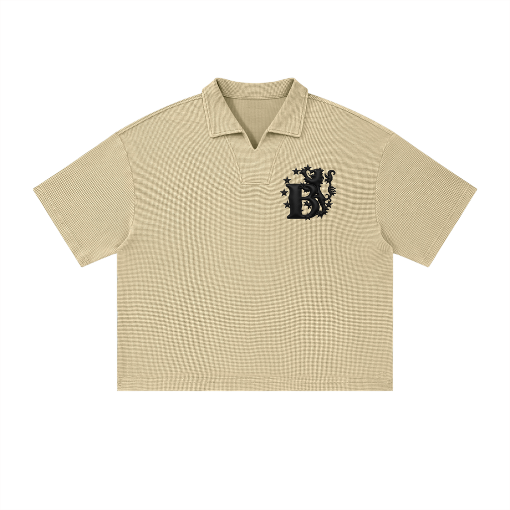 Bomura Heritage Waffle Boxy Polo