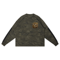 Bomura Gold B Crest All-Over Camo Contrast Panel Long Sleeve