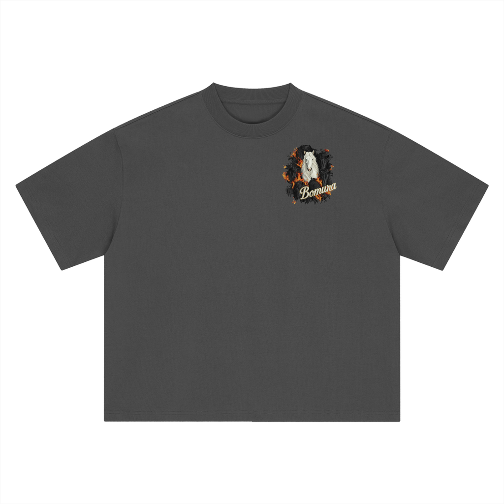 Bomura Ember Stallion Embroidered Oversized Tee