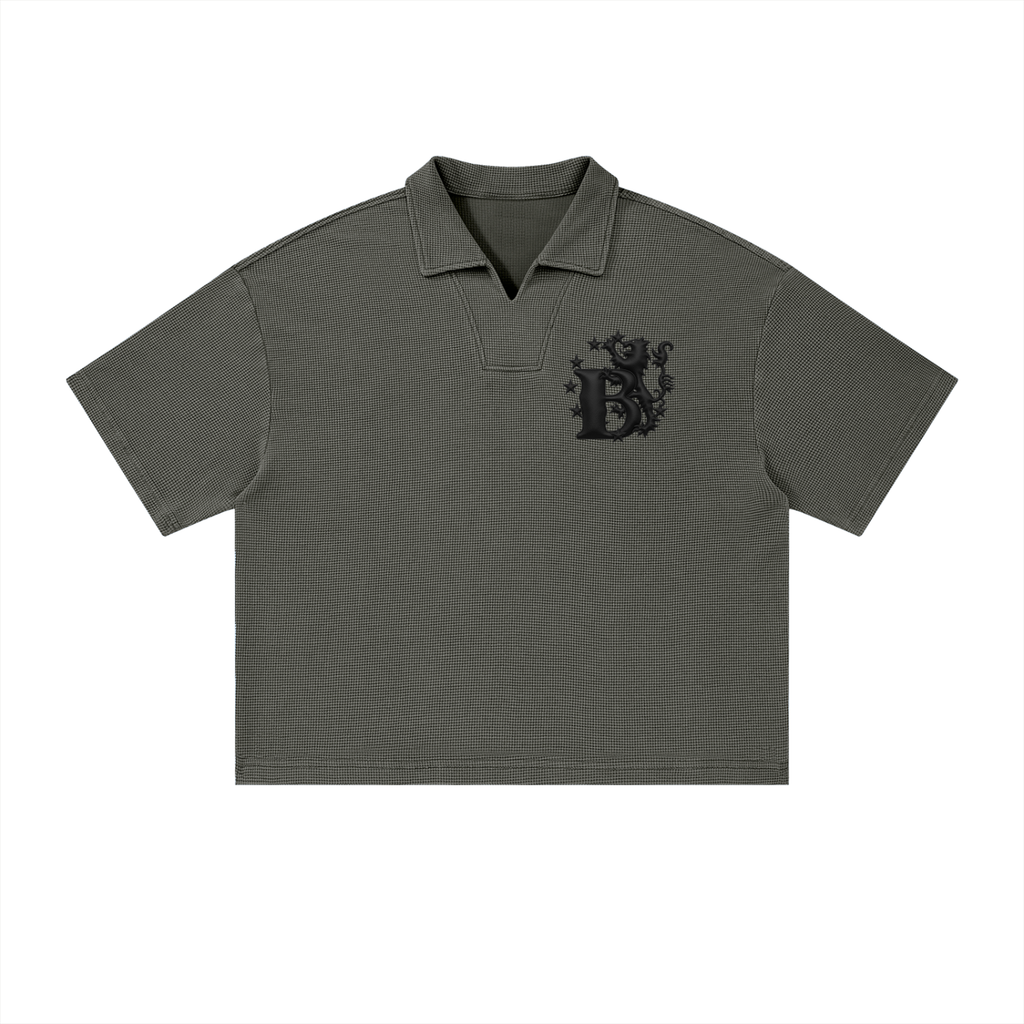 Bomura Heritage Waffle Boxy Polo