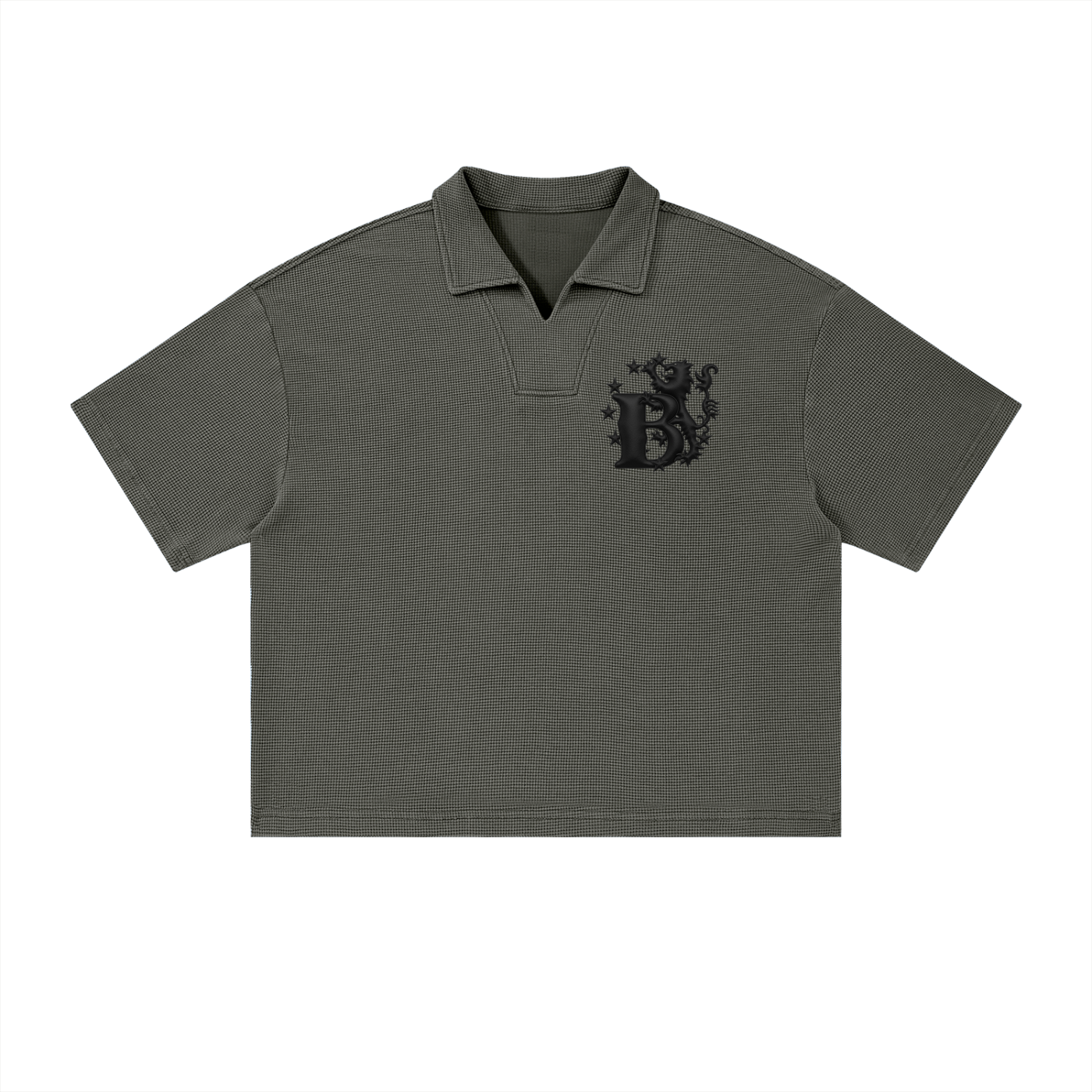 Bomura Heritage Waffle Boxy Polo