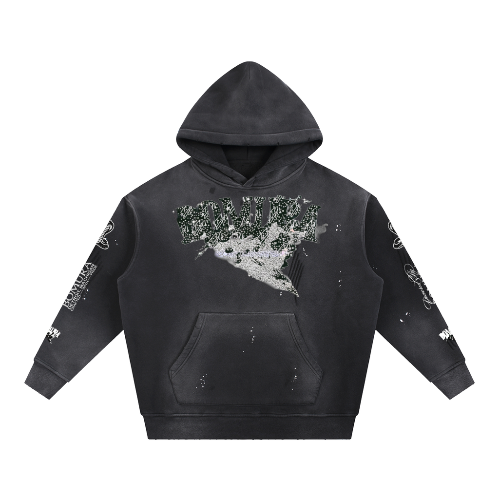 Bomura Vintage Via Vandetta Embellished Hoodie