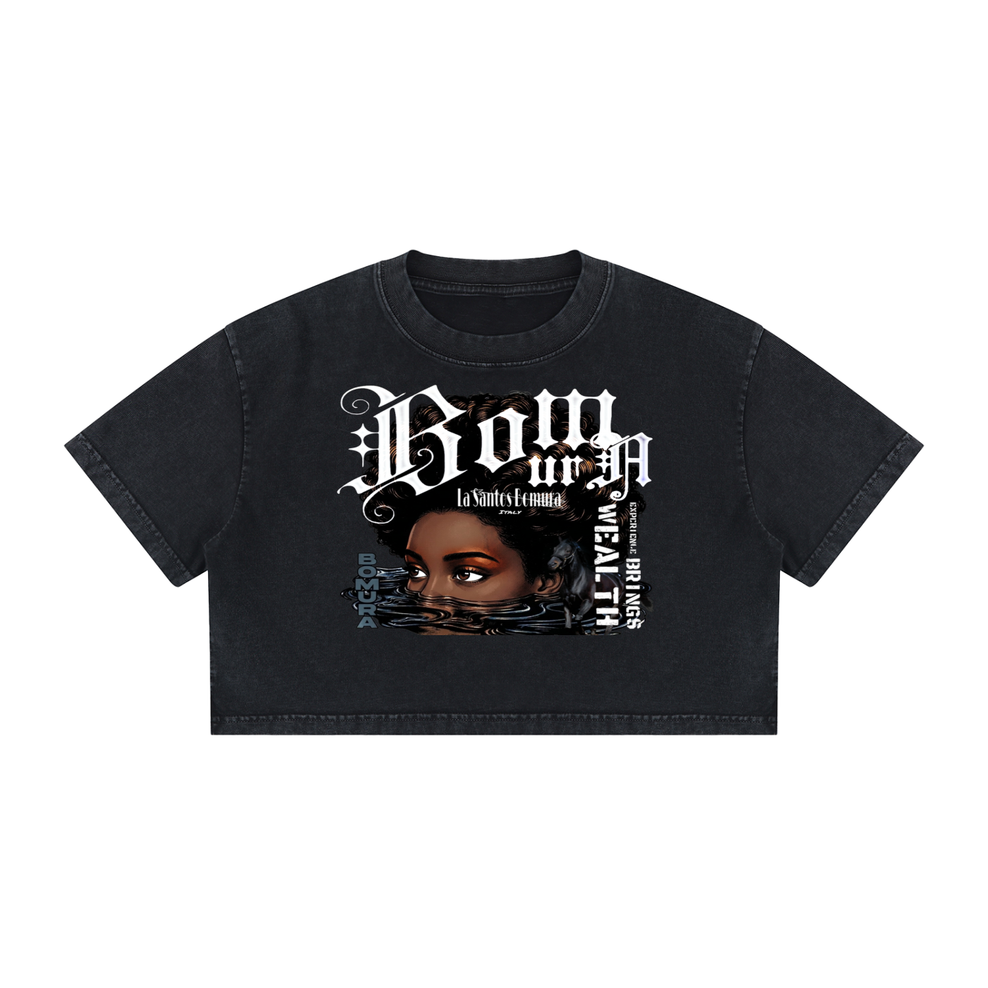 Women's Mineral Wash Cotton Crop T-Shirt