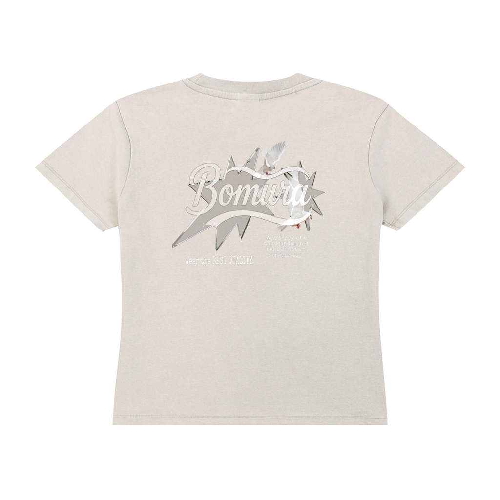 Bomura Collection '26 Summer Issues Vintage Wash Drop Shoulder T-shirt
