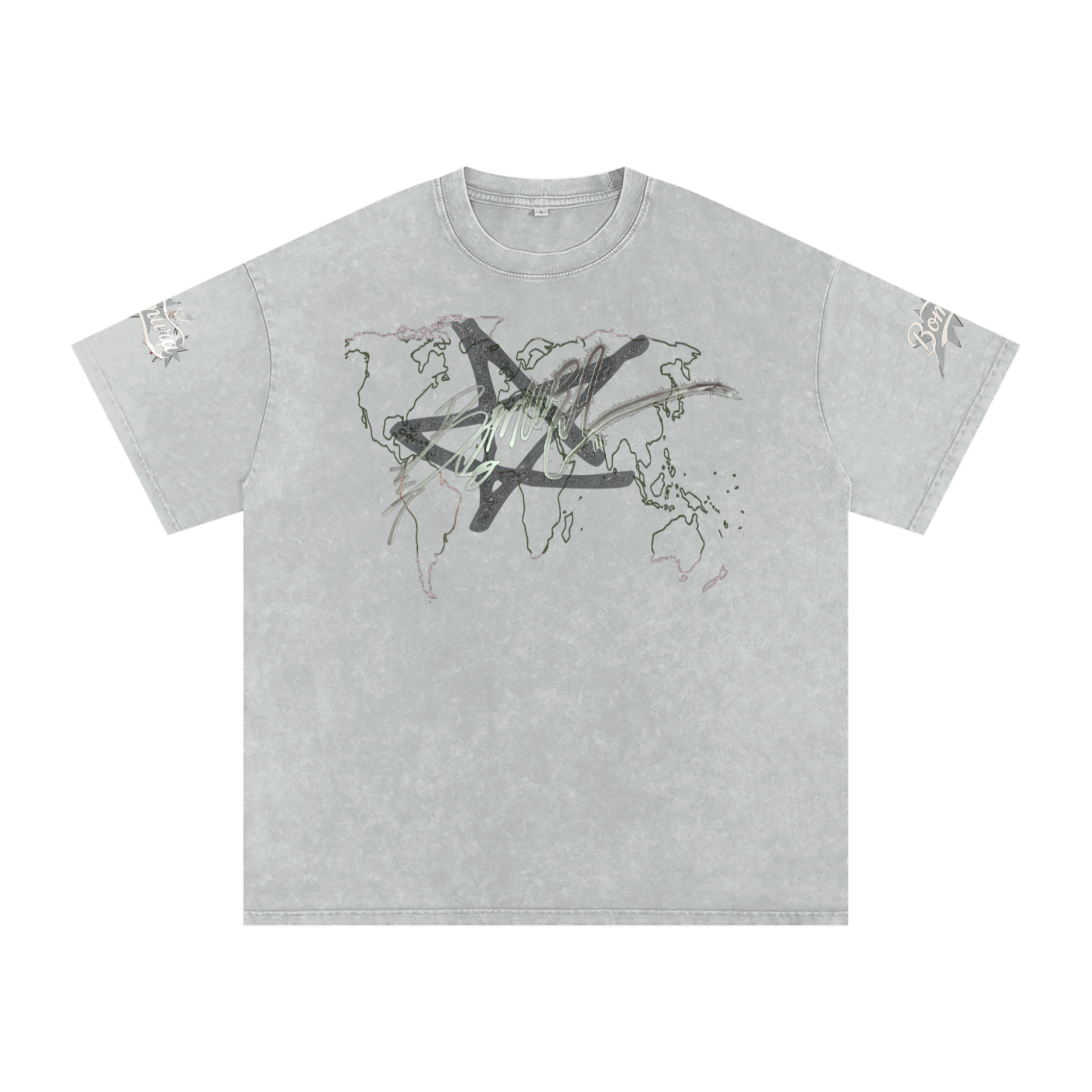 Bomura Logo Script Oversized Cotton T-Shirt