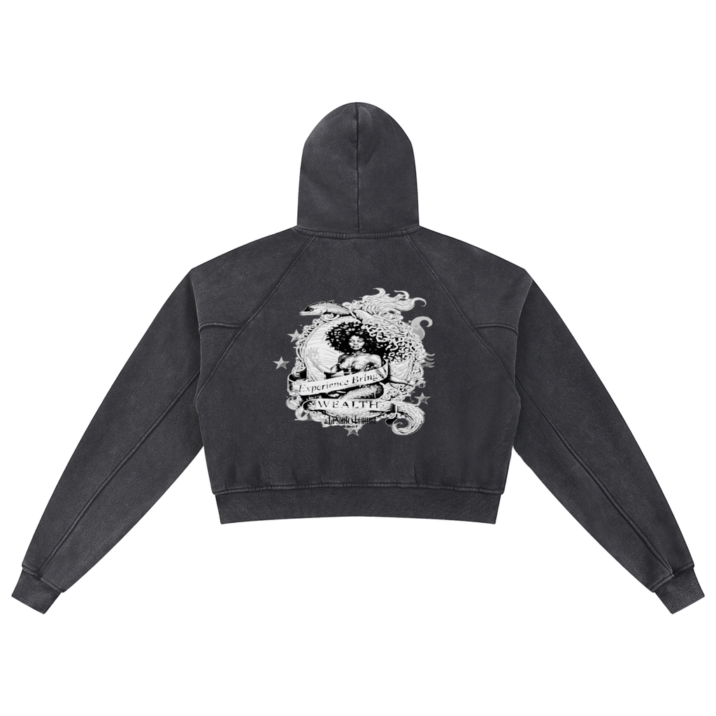 Snow Washed Cropped Hoodie