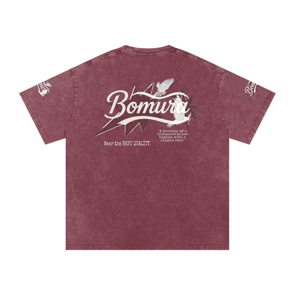 Bomura Logo Script Oversized Cotton T-Shirt