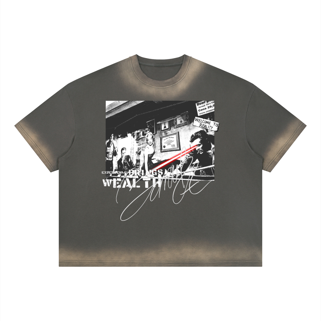 Bomura Faded Welcome To Realities Vintage Wash Tee