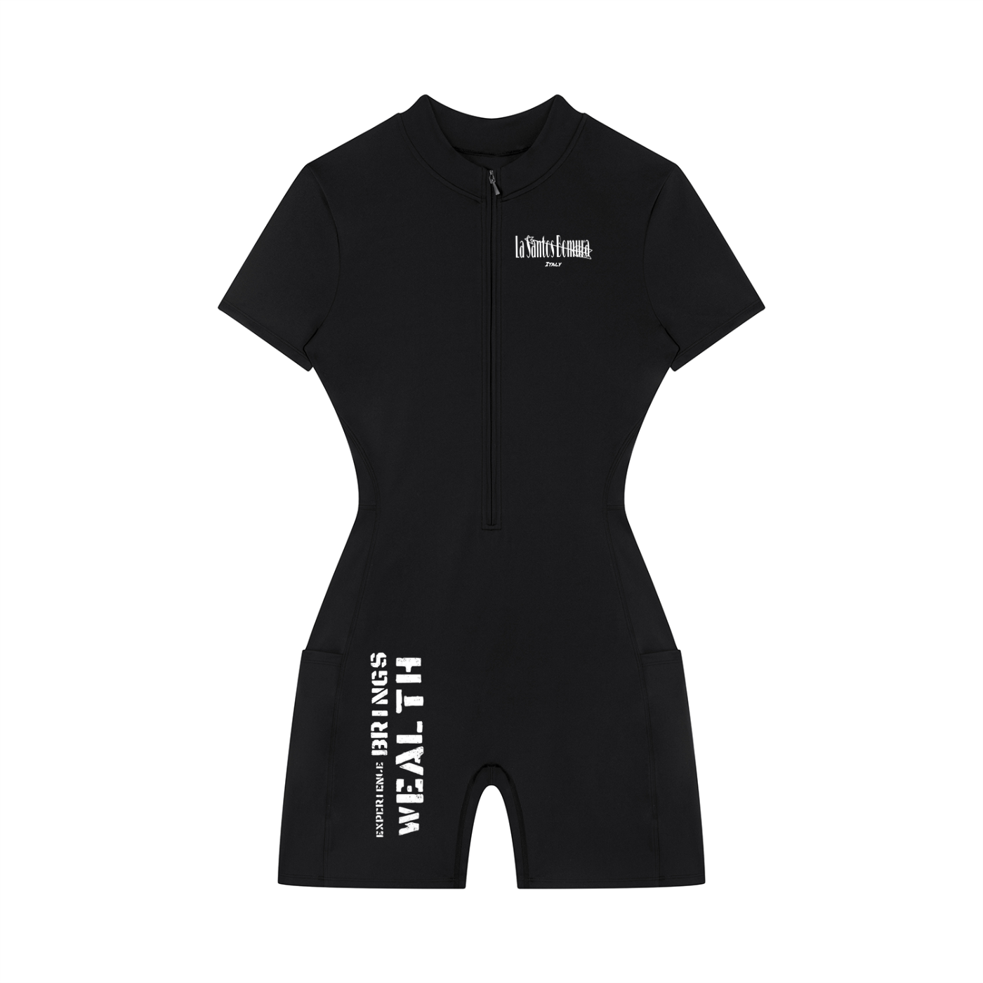 Women's Quarter-Zip Short Sleeve Romper