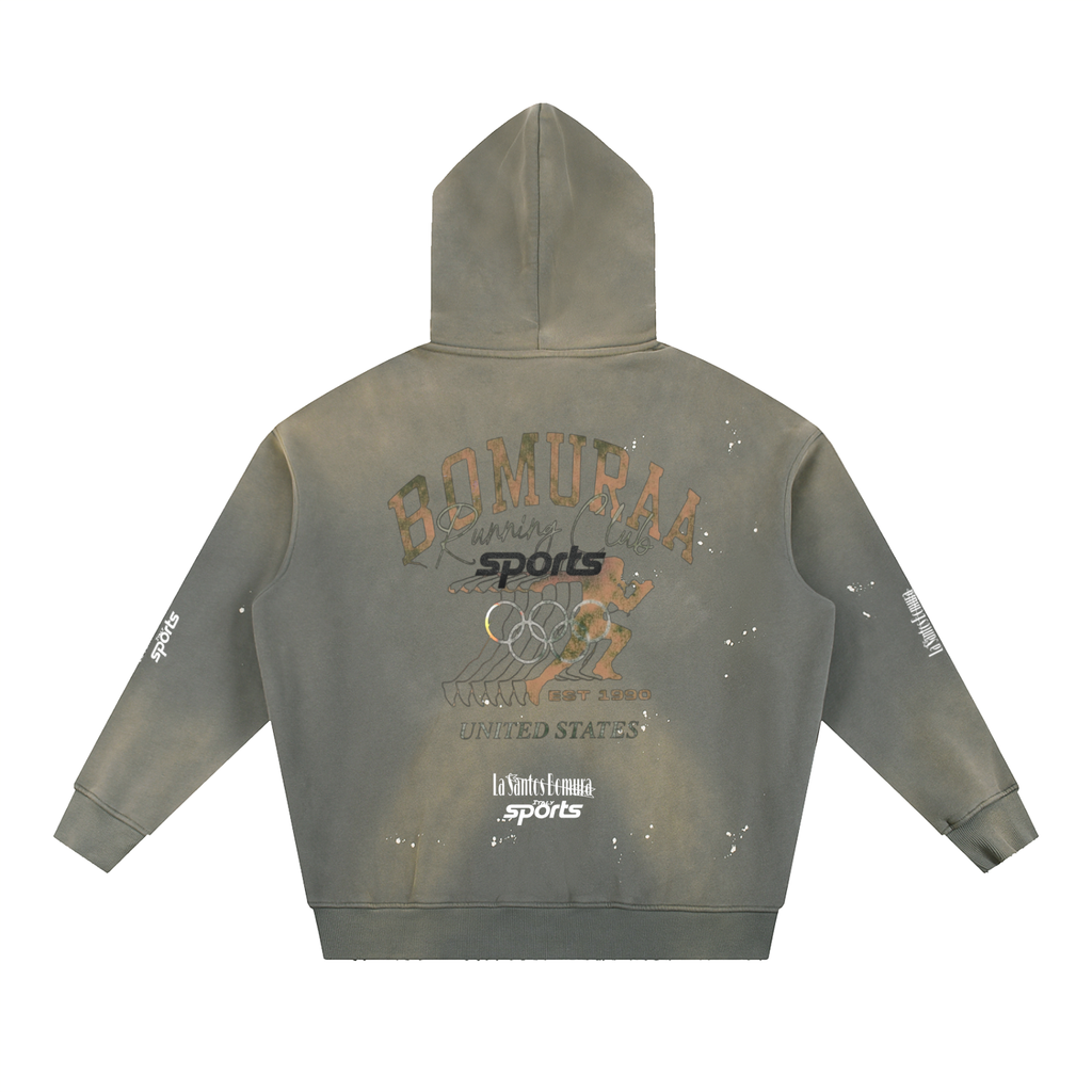 Bomuraa Athletic Vintage Detroit Fleece Hoodie
