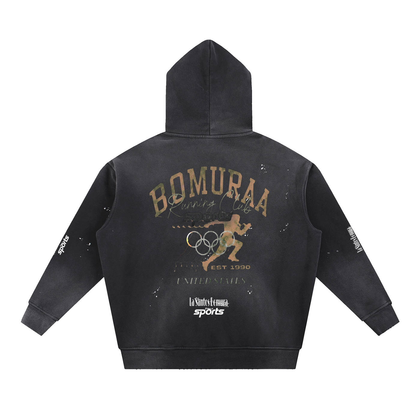 Bomuraa Athletic Vintage Detroit Fleece Hoodie