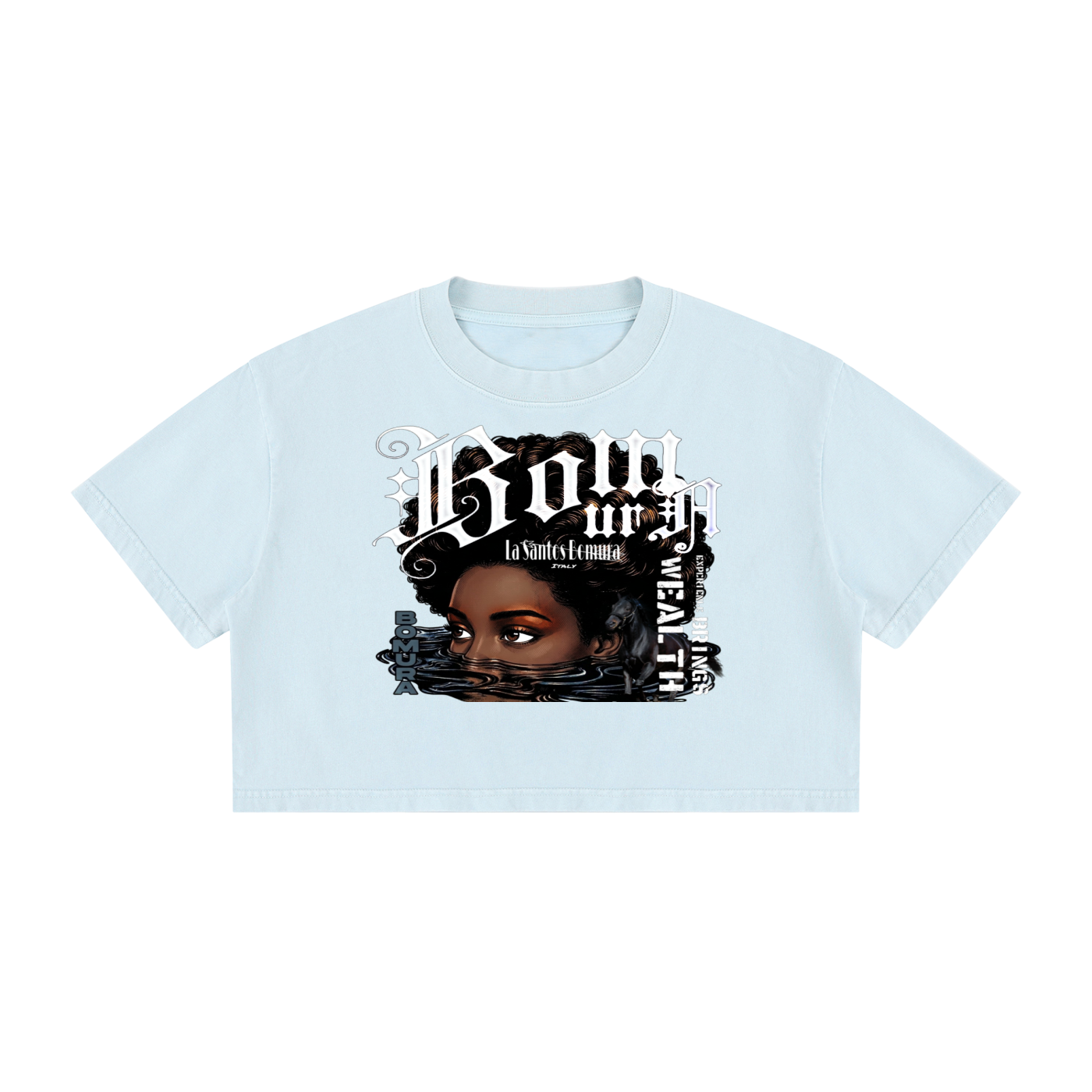 Women's Mineral Wash Cotton Crop T-Shirt