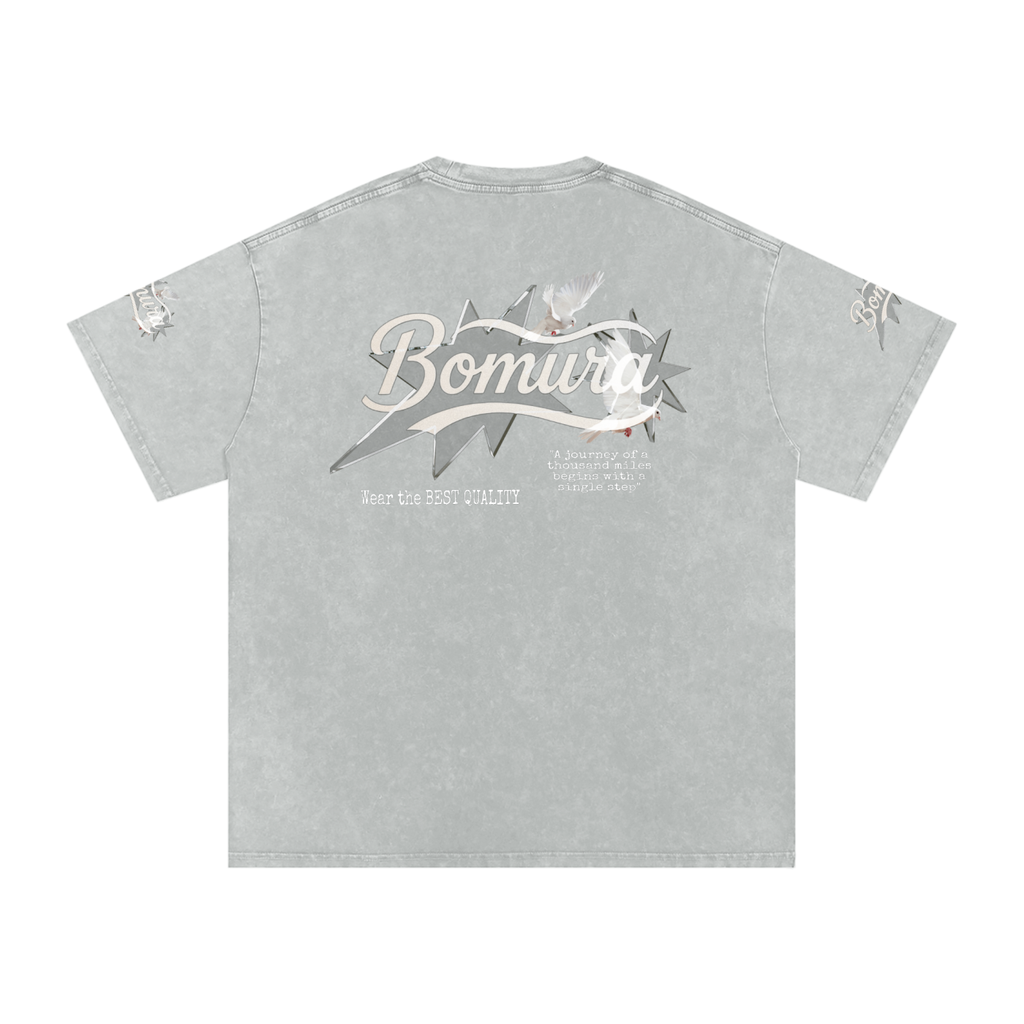 Bomura Logo Script Oversized Cotton T-Shirt