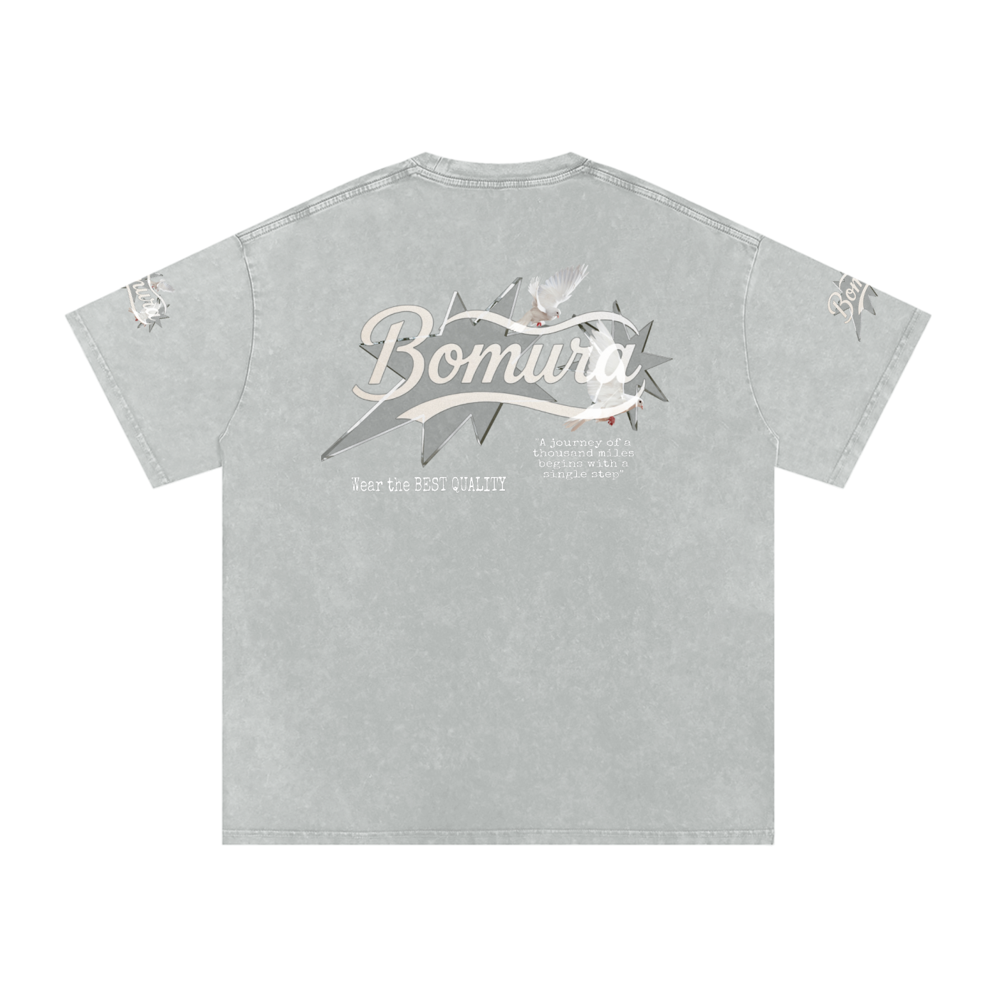 Bomura Logo Script Oversized Cotton T-Shirt
