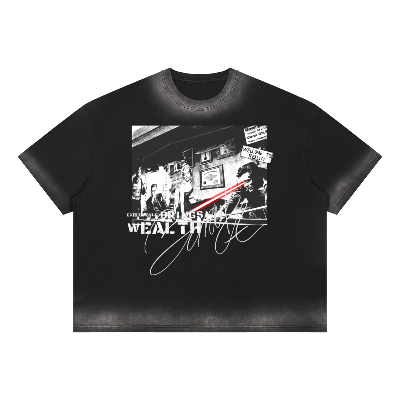 Bomura Faded Welcome To Realities Vintage Wash Tee