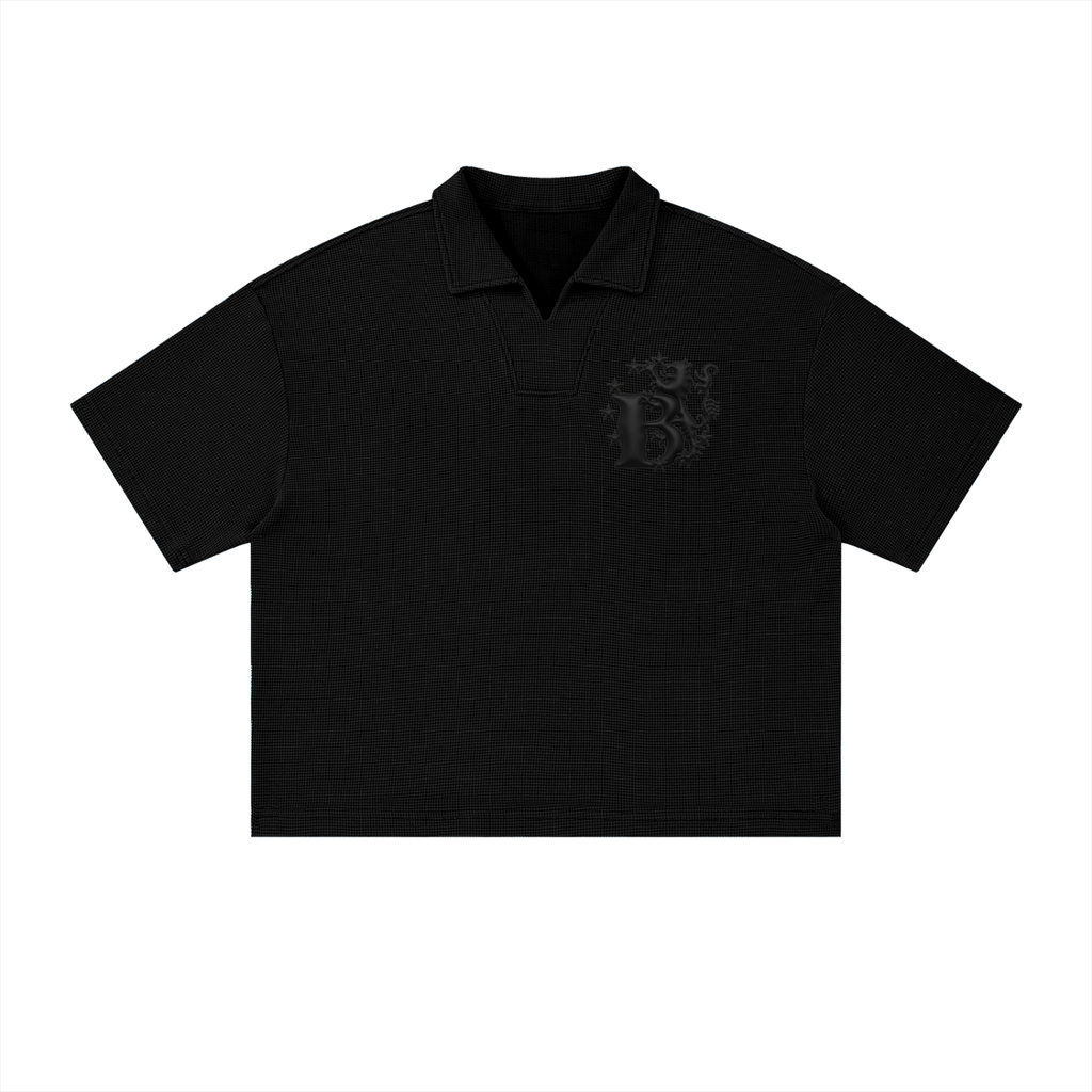 Bomura Heritage Waffle Boxy Polo