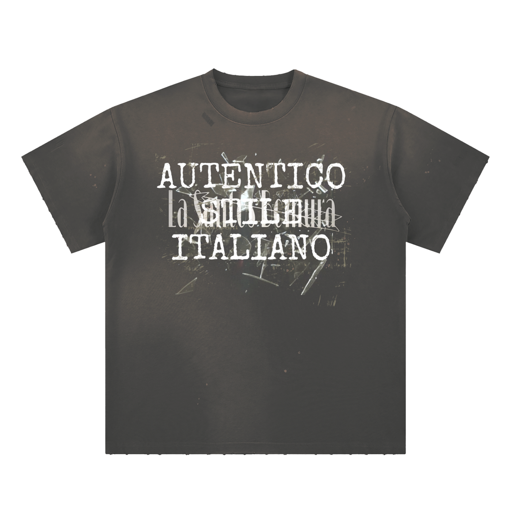 Autentico Italiano Scultura Distressed Sunfade Tee