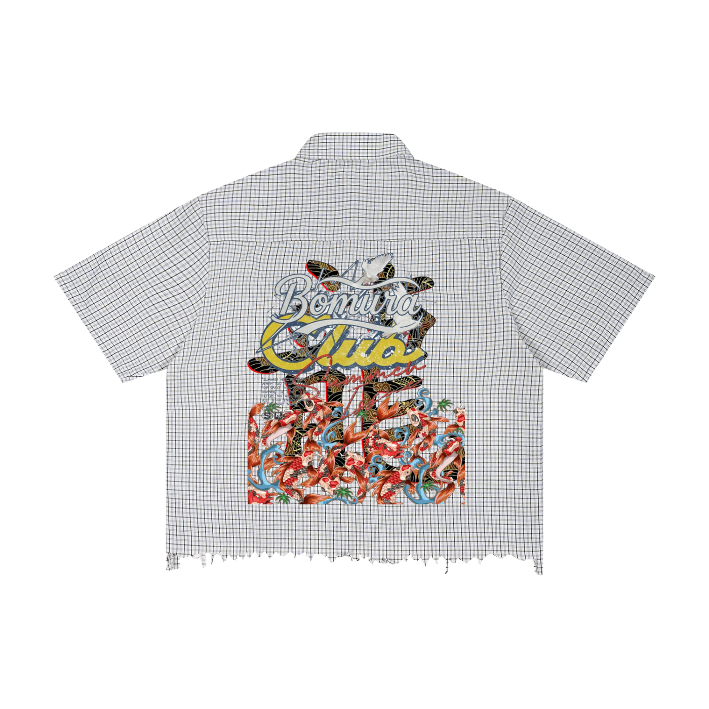 Bomura Edition Huida Distressed Plaid Box Shirt