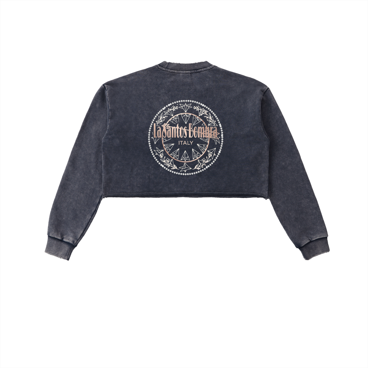 Cristallo Crest Crop Washed Sweatshirt